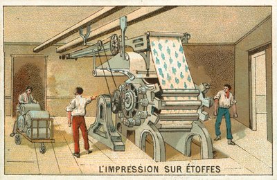 Printing on fabric by French School
